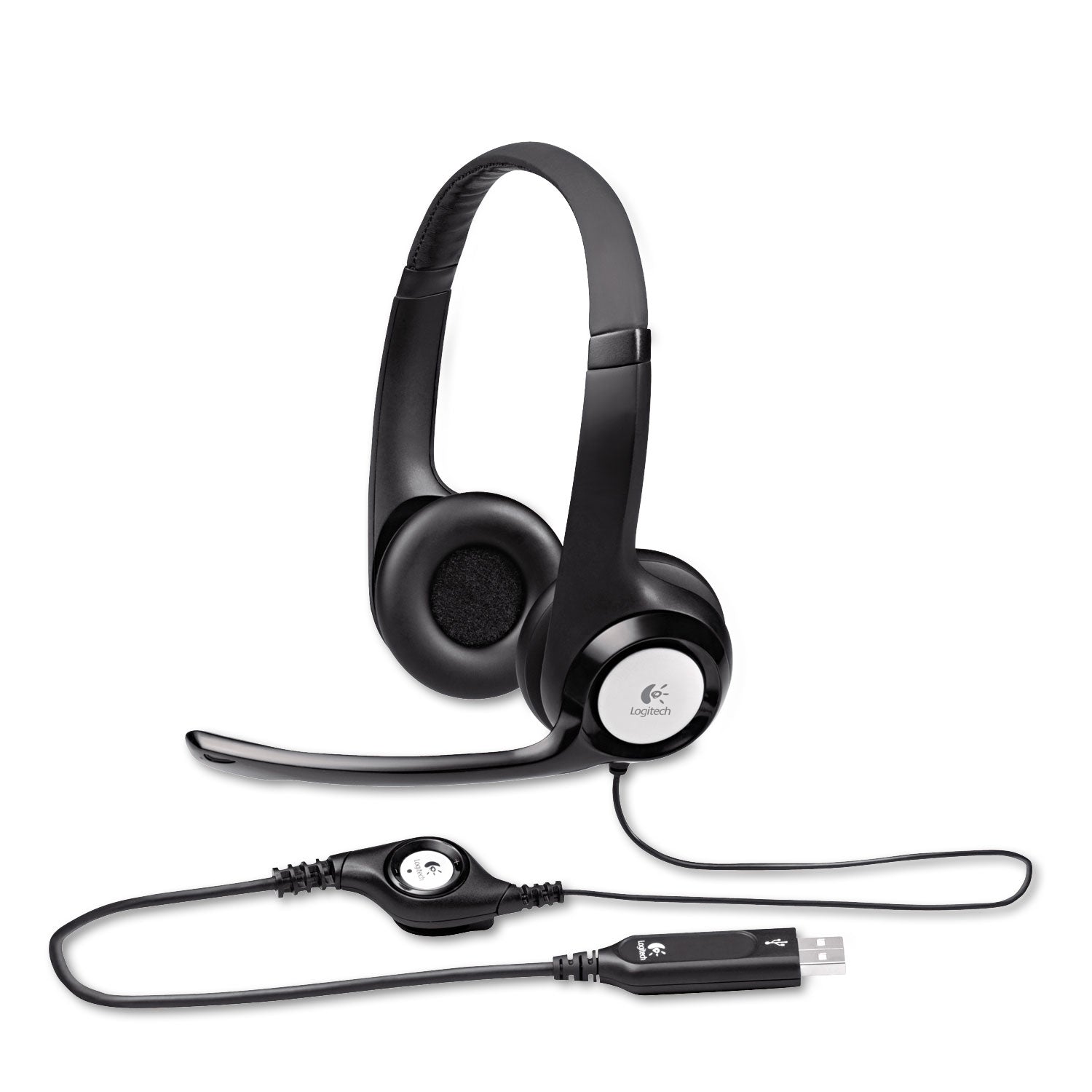 Stereo - USB - Wired - 20 Hz to 20 kHz - Over-the-head - Binaural - Circumaural - 8 ft Cable - Noise Cancelling Microphone - Black, Silver