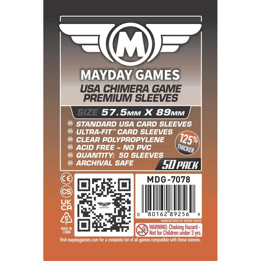 Deck Protector: USA Chimera Game, Dk Orange 57.5 x 89mm (50)