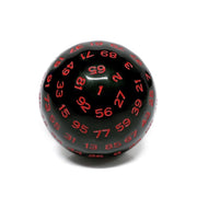 45mm D100 - Black Opaque with Red