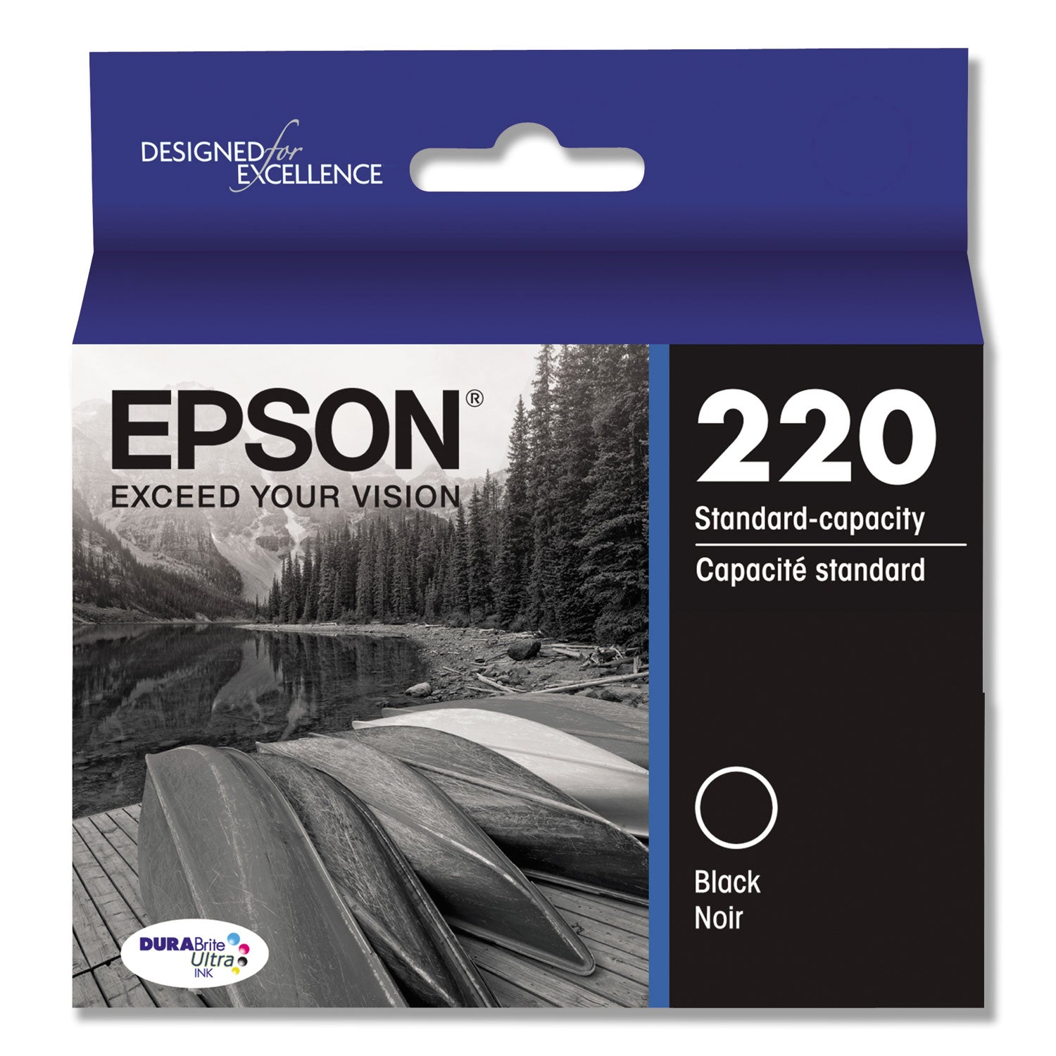 Epson DURABrite Ultra T220120 Original Standard Yield Inkjet Ink Cartridge - Black - 1 Each