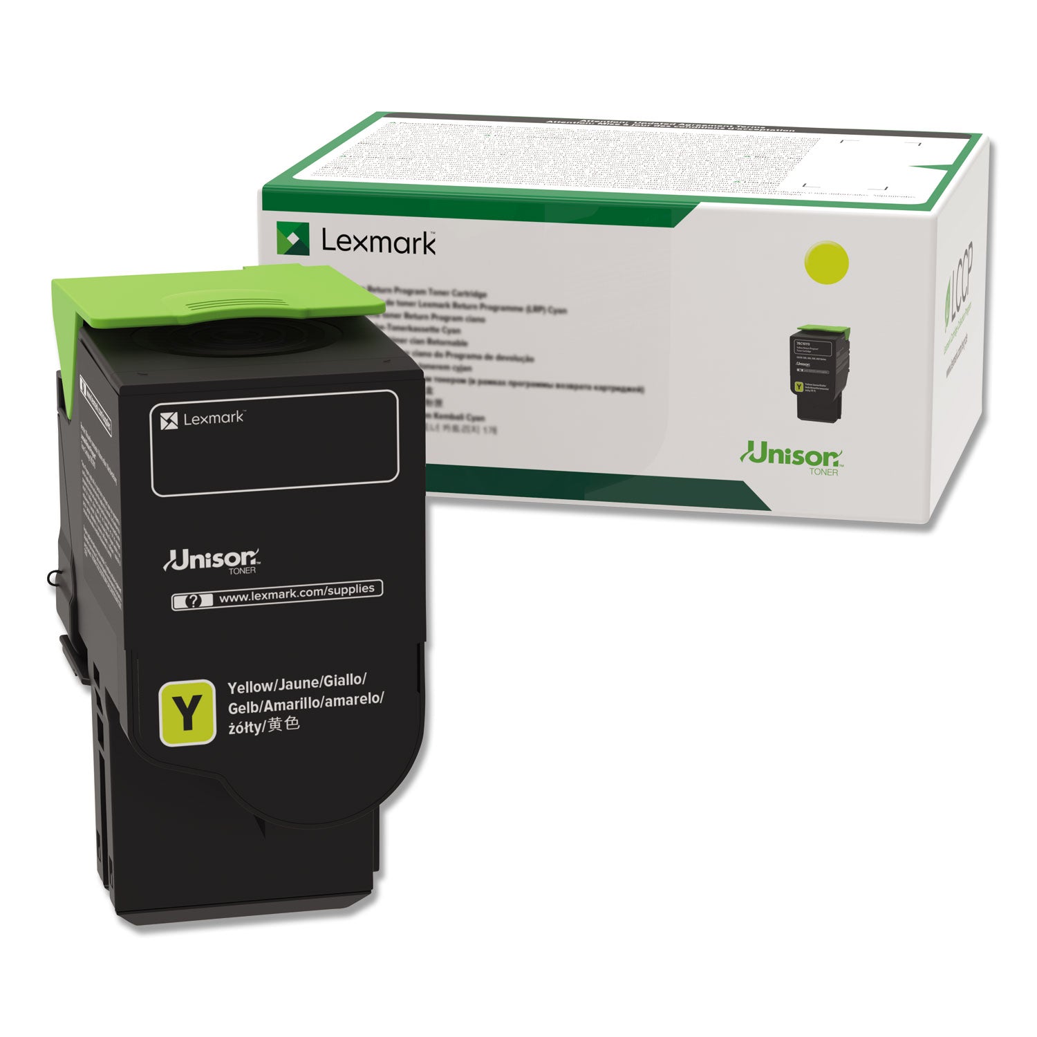 Lexmark Unison Original Ultra High Yield Laser Toner Cartridge - Yellow - 1 Each