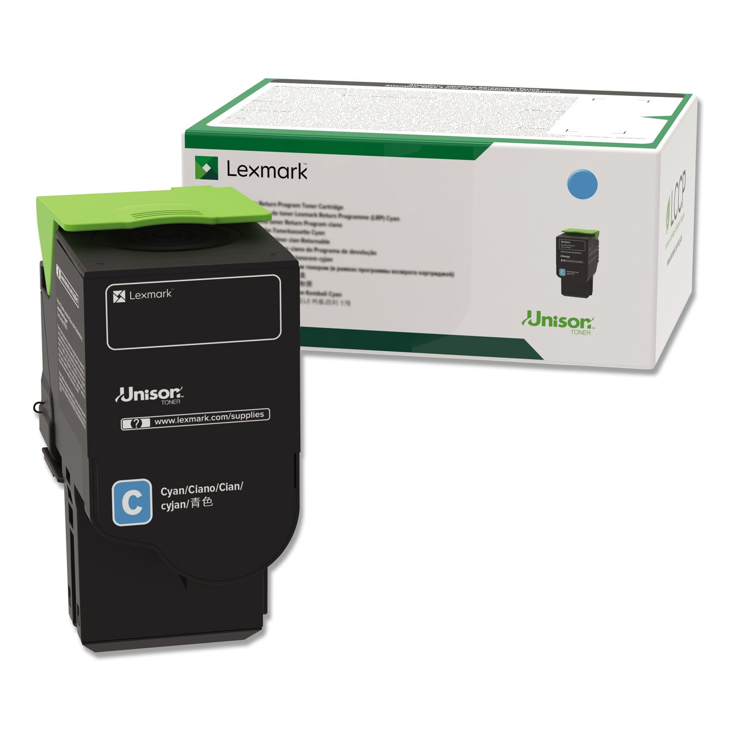 Lexmark Unison Original Ultra High Yield Laser Toner Cartridge - Cyan - 1 Each