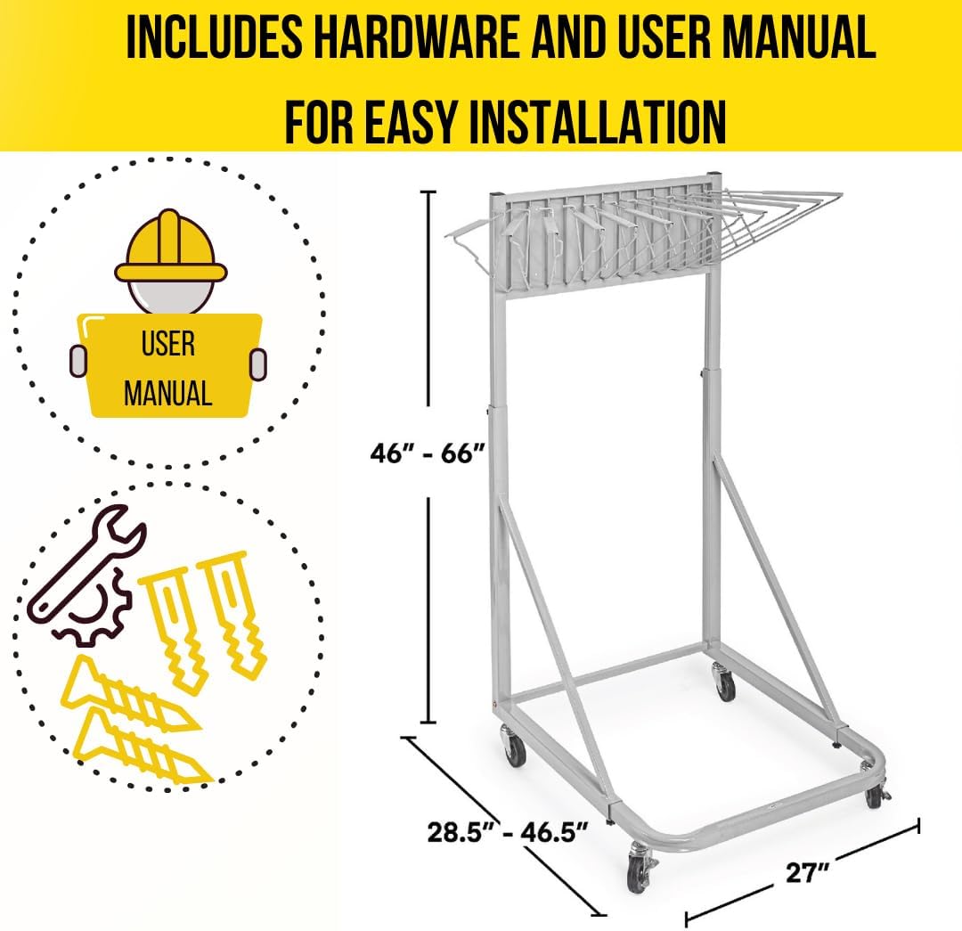 Steel Vertical File Blueprint Rolling Stand, Grey