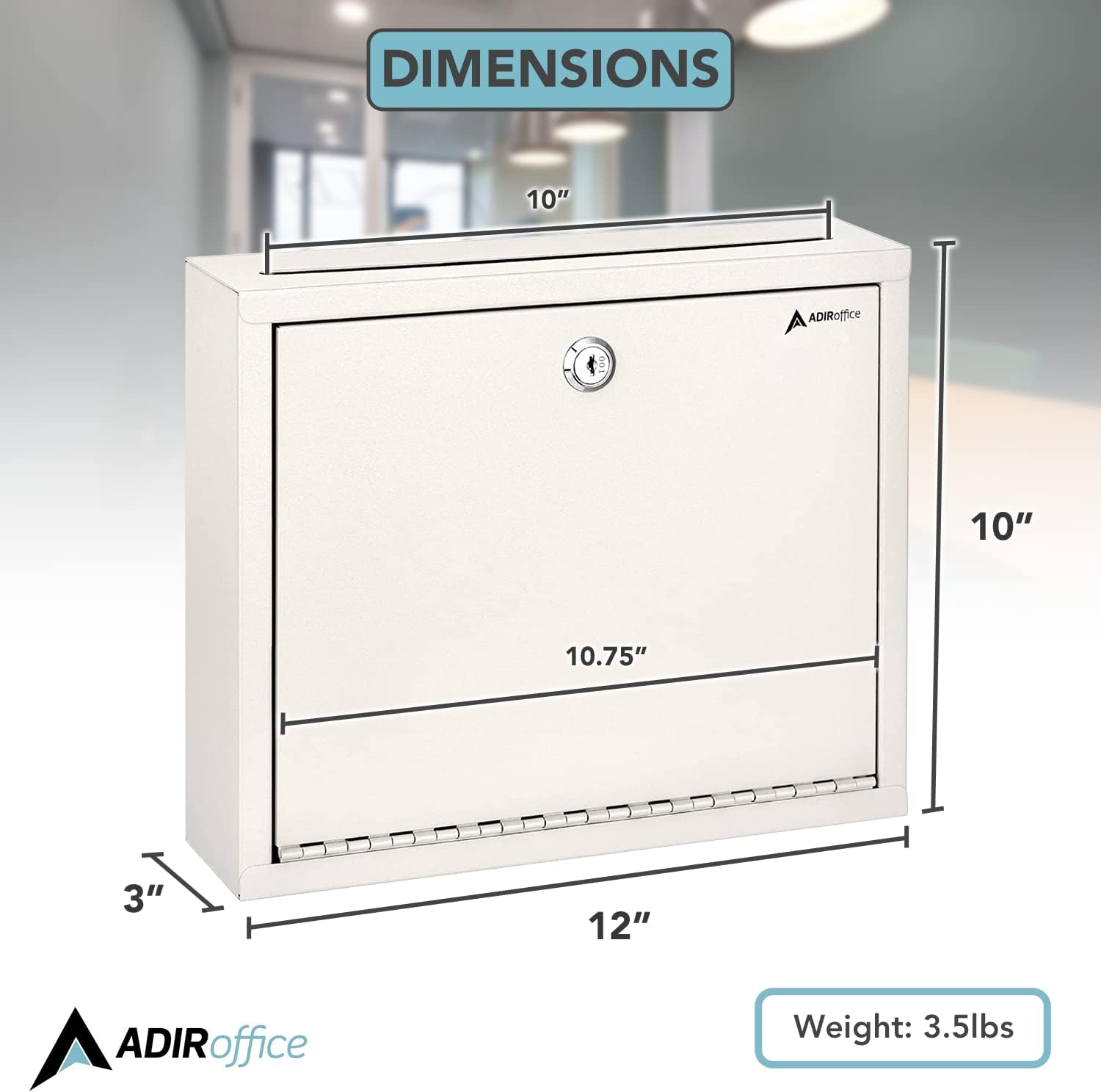 Wall Mountable Large Steel  Drop Box