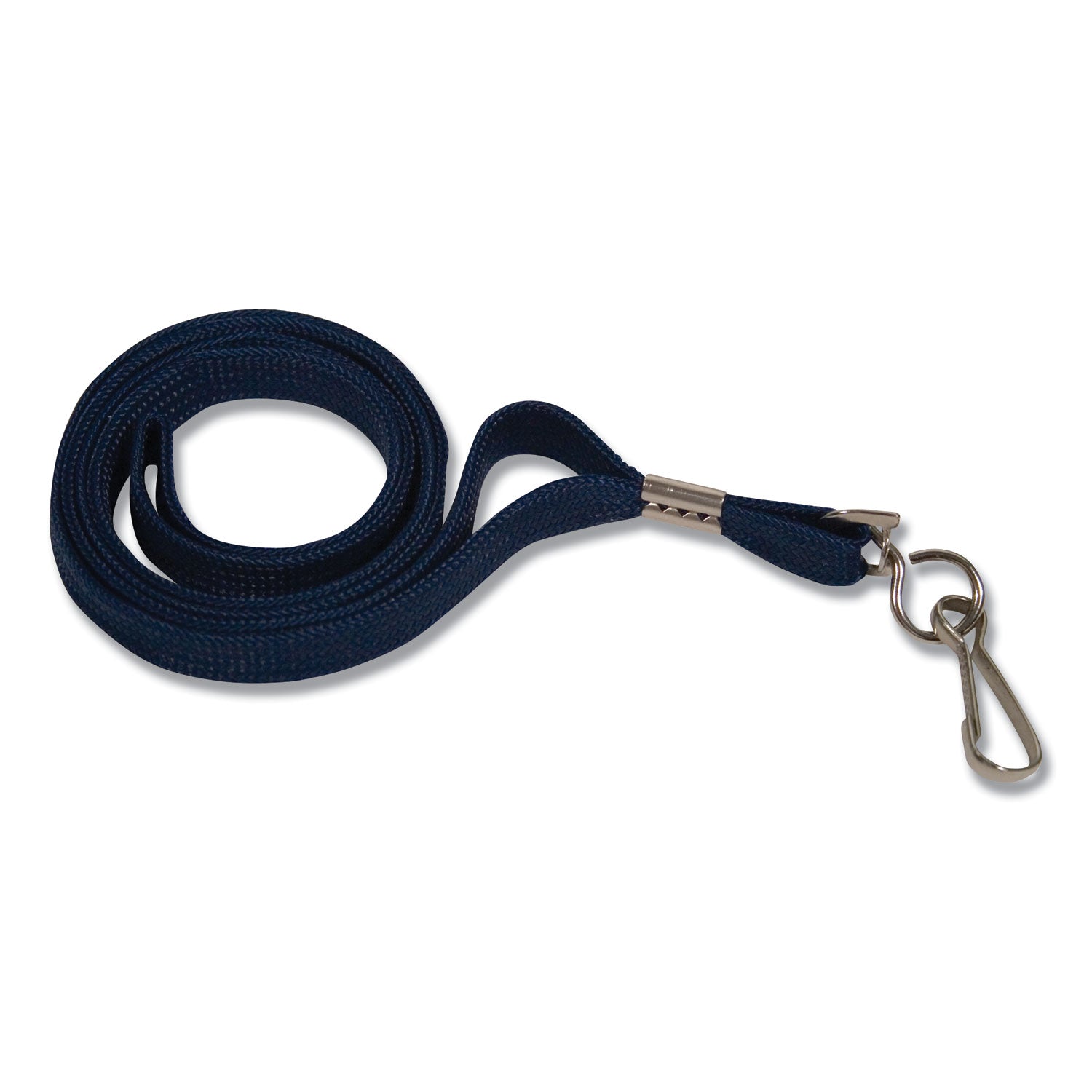 Deluxe Lanyard with J-Hook, Navy Blue, Box of 24