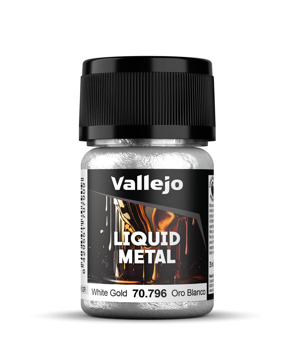 Vallejo - Liquid Metal | White Gold 35 ml. (1.18 fl.oz.)