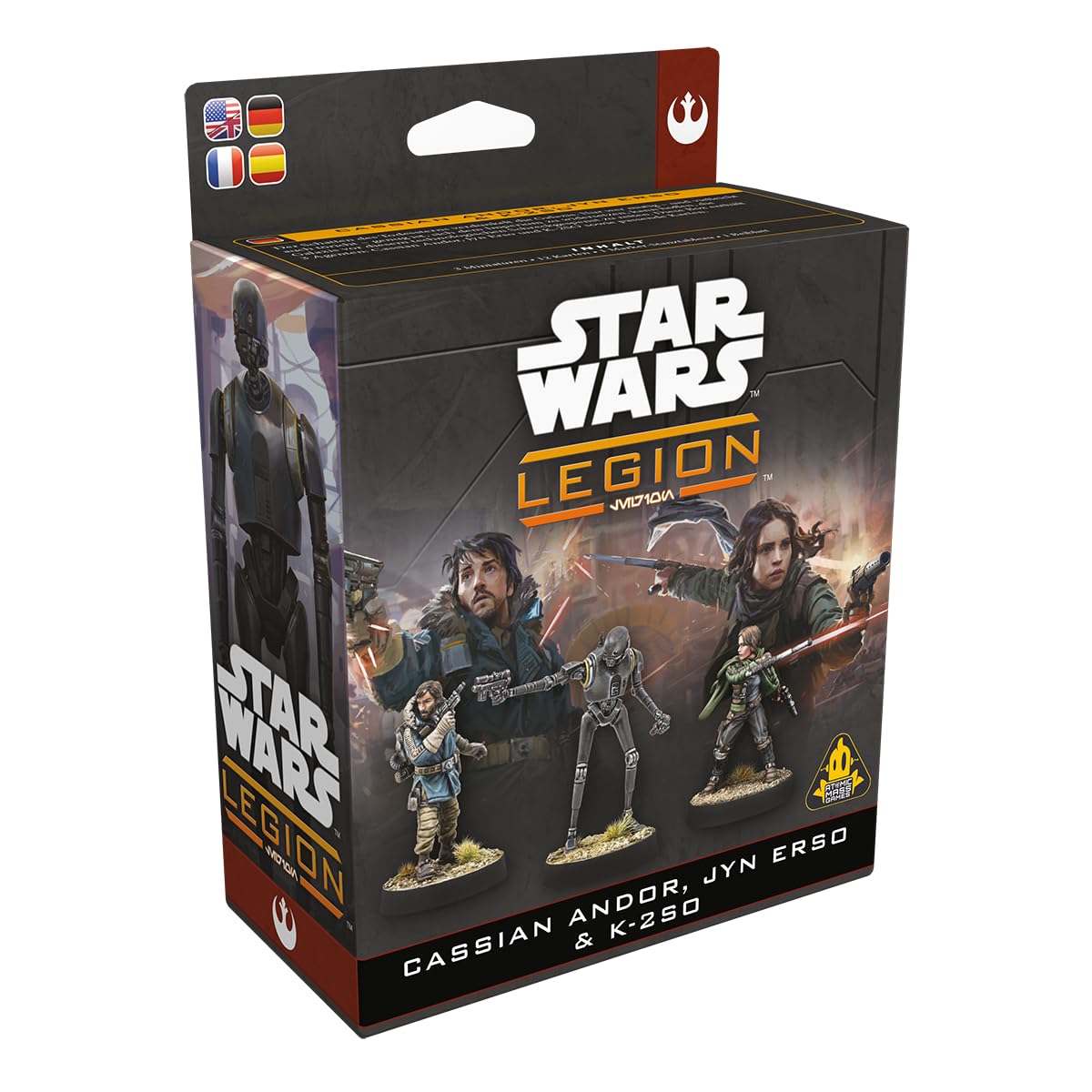 Asmodee Star Wars: Legion Cassian Andor, Jyn Erso & K-2SO Unit Expansion - Tabletop Miniatures Game, Strategy Game for Kids and Adults, Ages 14+, 2 Players, 3 Hour Playtime