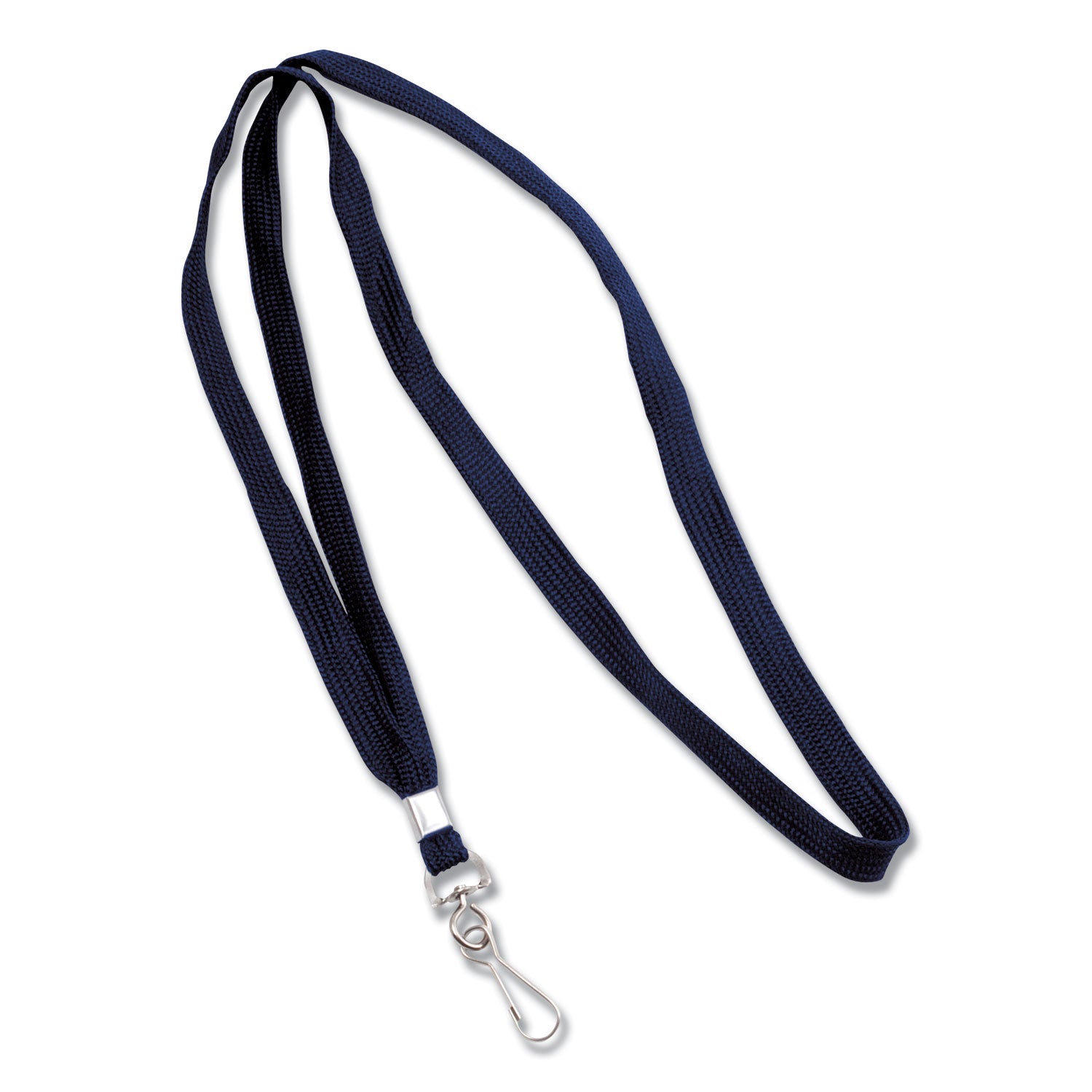 Deluxe Lanyard with J-Hook, Navy Blue, Box of 24