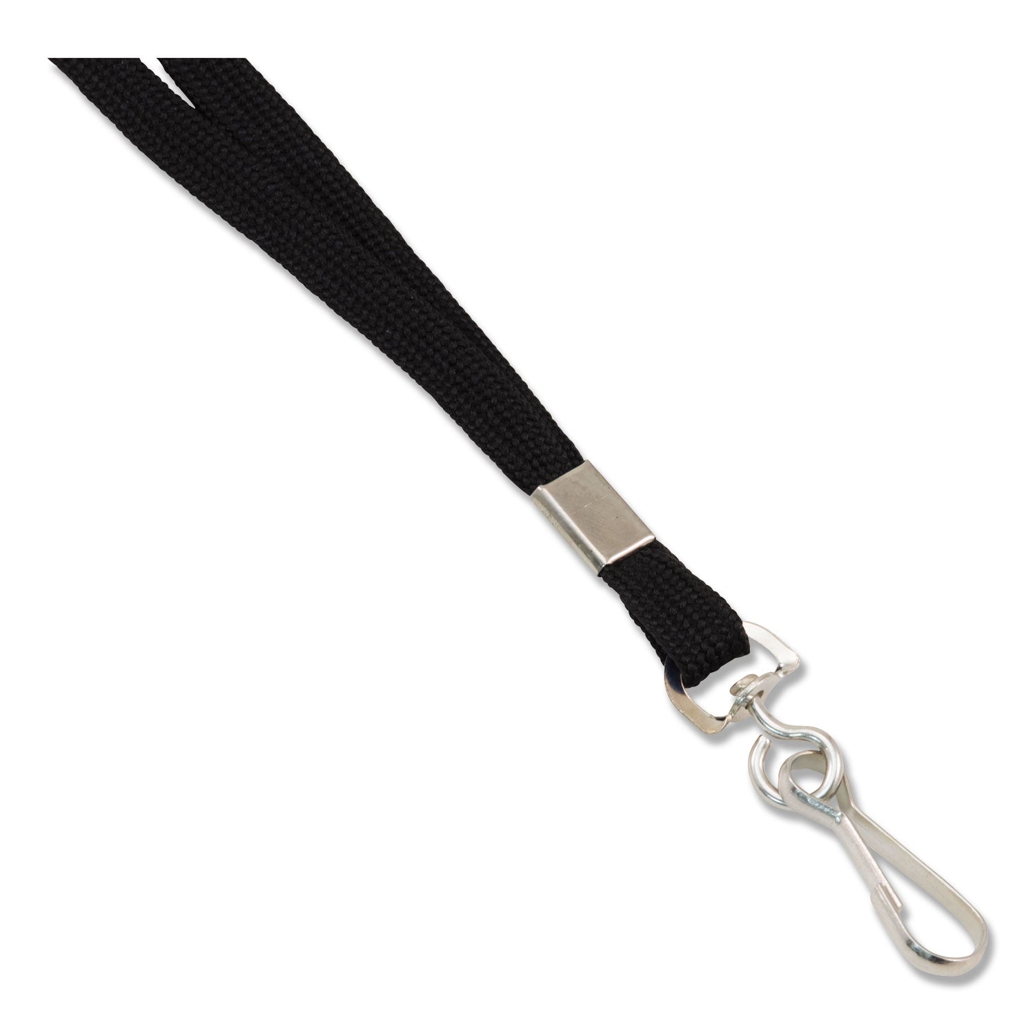Deluxe Lanyard with J-Hook, Black, Box of 100