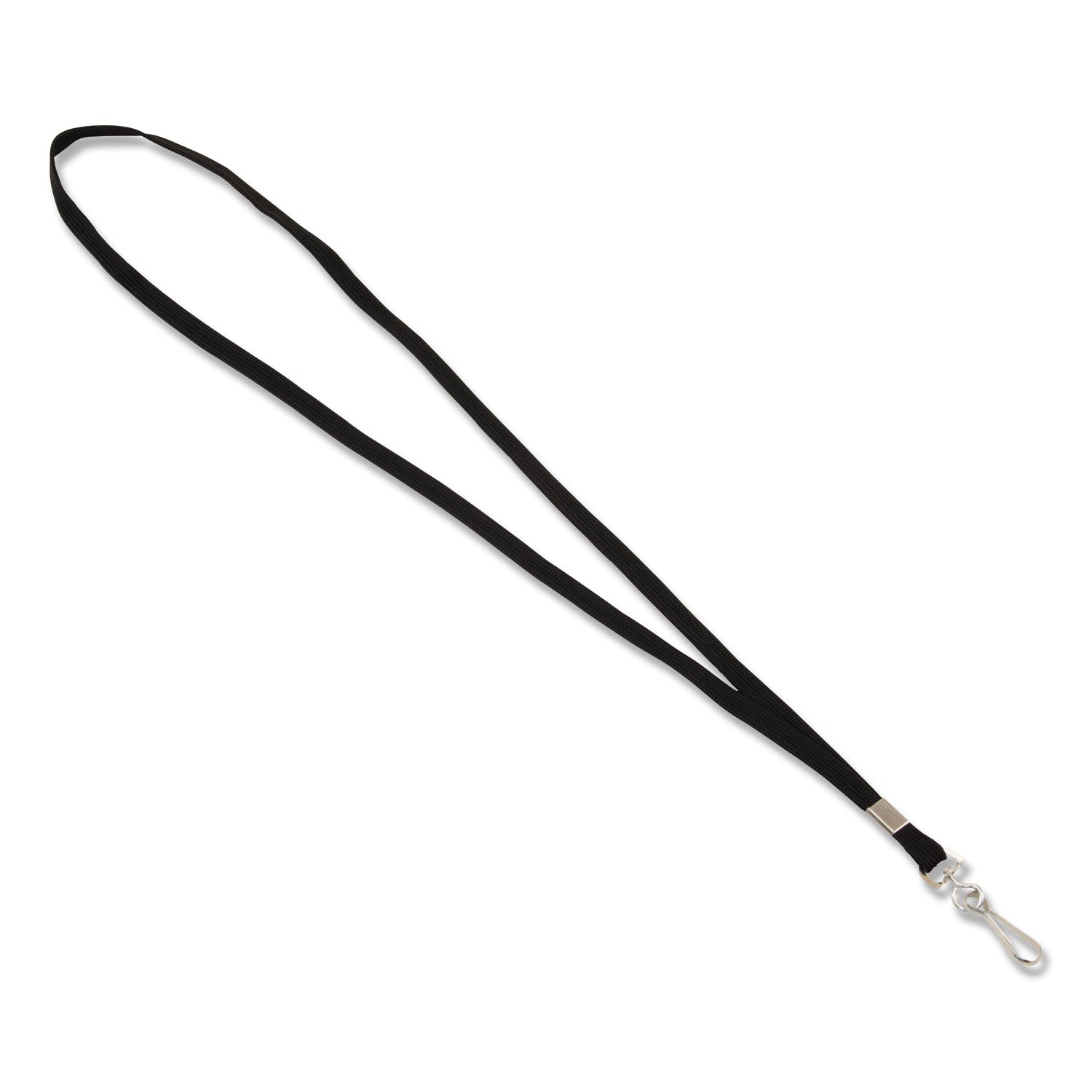 Deluxe Lanyard with J-Hook, Black, Box of 100