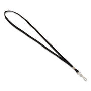 Deluxe Lanyard with J-Hook, Black, Box of 100