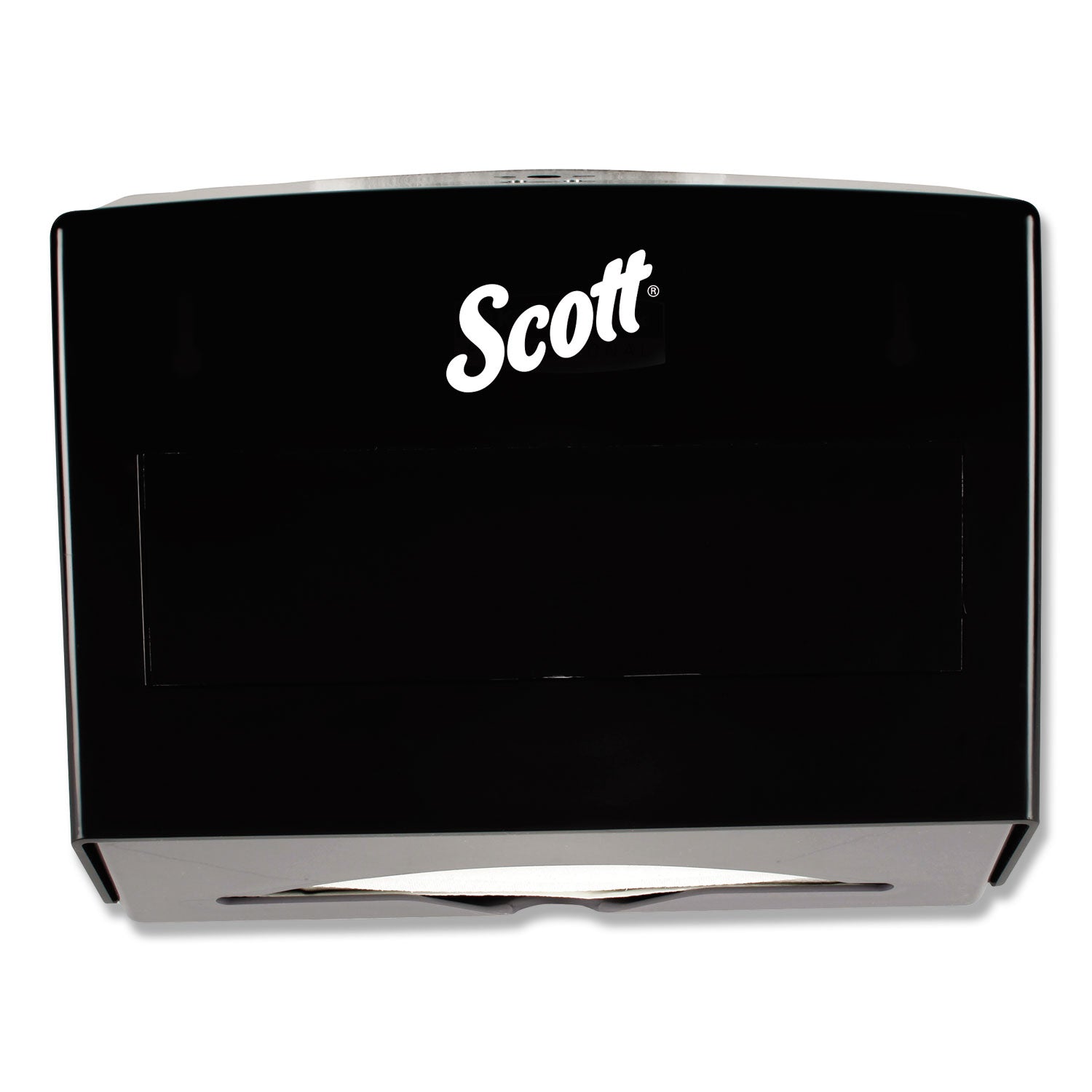 Scott Scottfold Folded Towel Dispenser, Black, Compact, Lockable, 9" x 10.8" x 4.8", 1 Carton