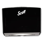 Scott Scottfold Folded Towel Dispenser, Black, Compact, Lockable, 9" x 10.8" x 4.8", 1 Carton