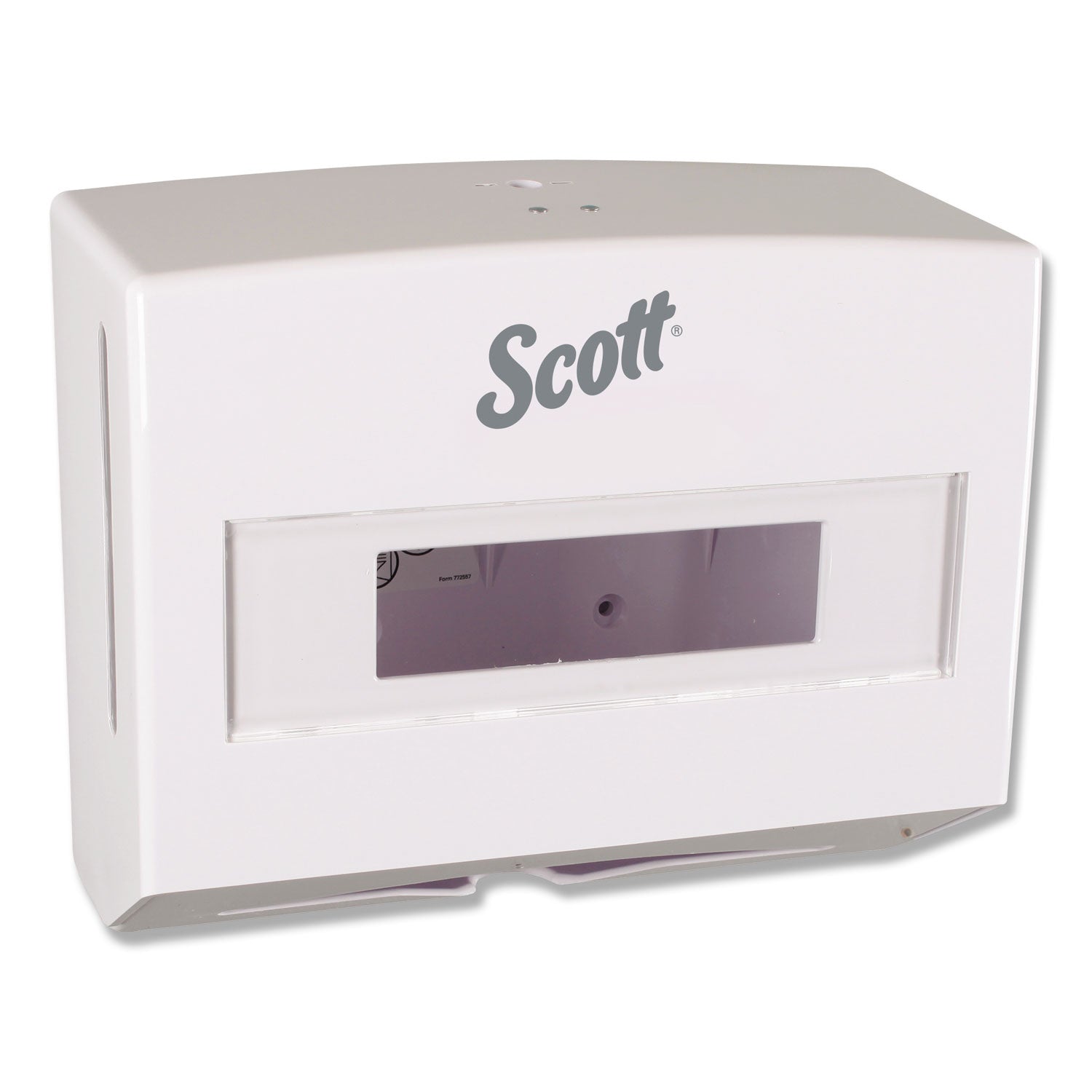 Scott Scottfold Folded Towel Dispenser, White, Compact, Lockable, 9" x 10.8" x 4.8", 1 Carton