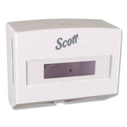 Scott Scottfold Folded Towel Dispenser, White, Compact, Lockable, 9" x 10.8" x 4.8", 1 Carton