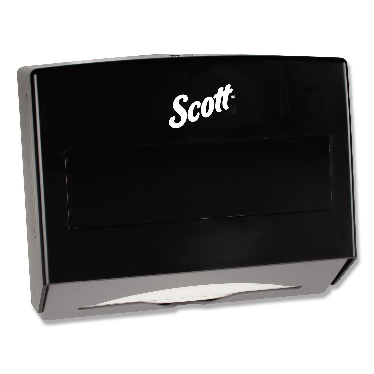Scott Scottfold Folded Towel Dispenser, Black, Compact, Lockable, 9" x 10.8" x 4.8", 1 Carton
