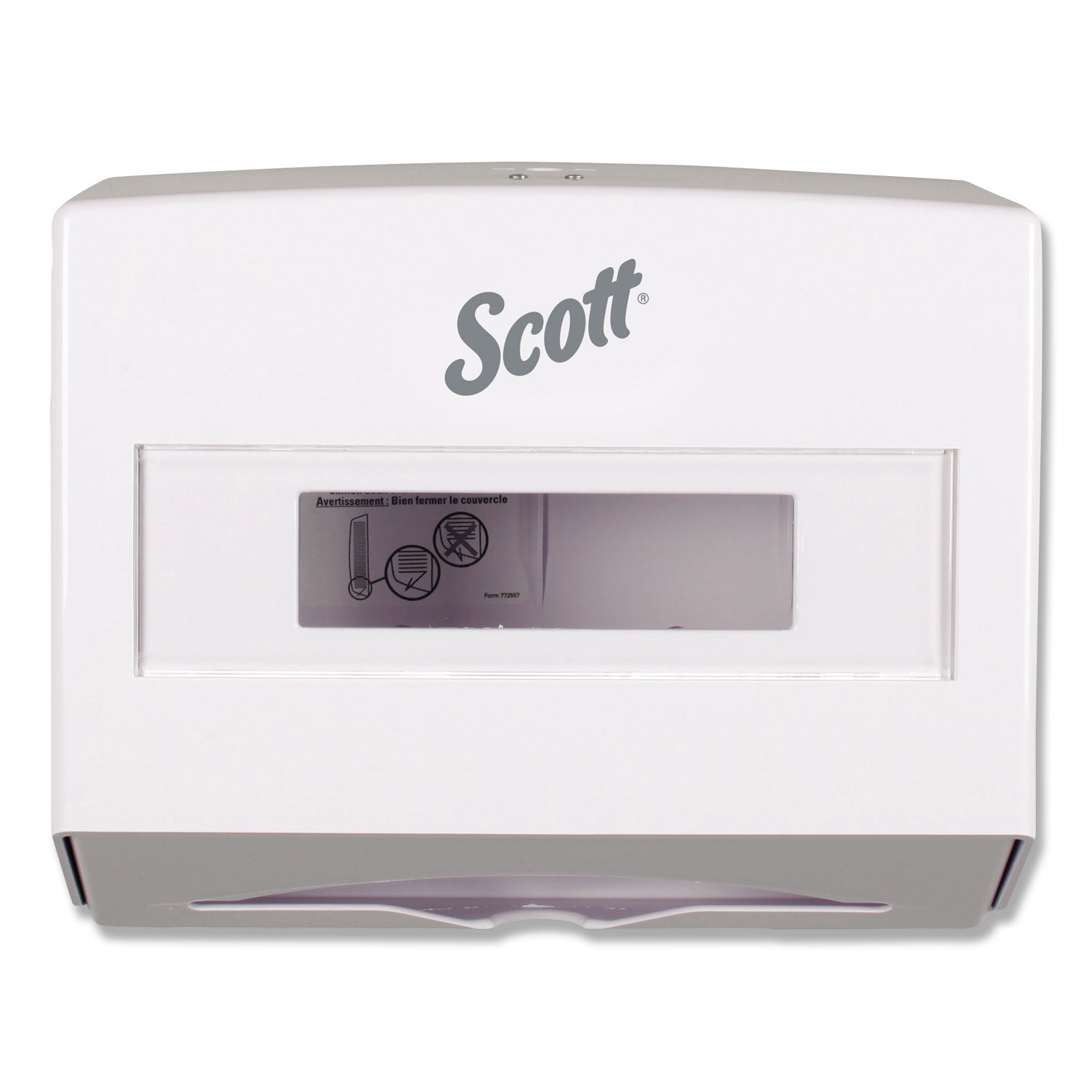 Scott Scottfold Folded Towel Dispenser, White, Compact, Lockable, 9" x 10.8" x 4.8", 1 Carton