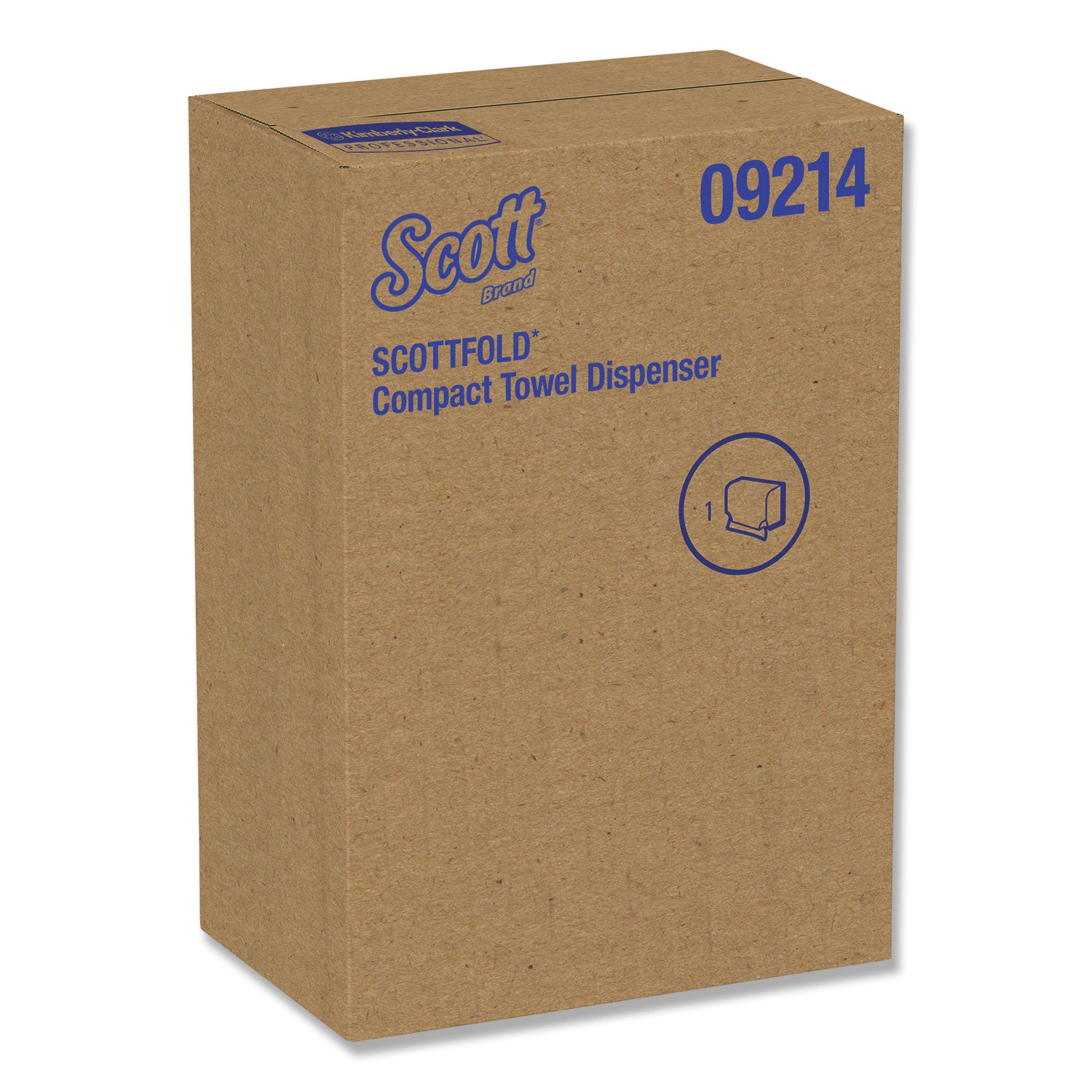 Scott Scottfold Folded Towel Dispenser, White, Compact, Lockable, 9" x 10.8" x 4.8", 1 Carton