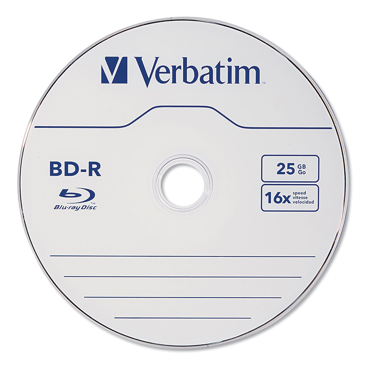 Bd-R Blu-Ray Disc, 25 Gb, 16x, White, 10/pack
