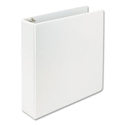 Samsill Earth's Choice Plant-based Durable View Binder, 2" D-Ring, Letter Size, 475 Sheet Capacity, 2 Pockets, White, Archival-safe, Clear Overlay, Acid-free, PVC-free, Customizable Spine/Cover, 1 Each