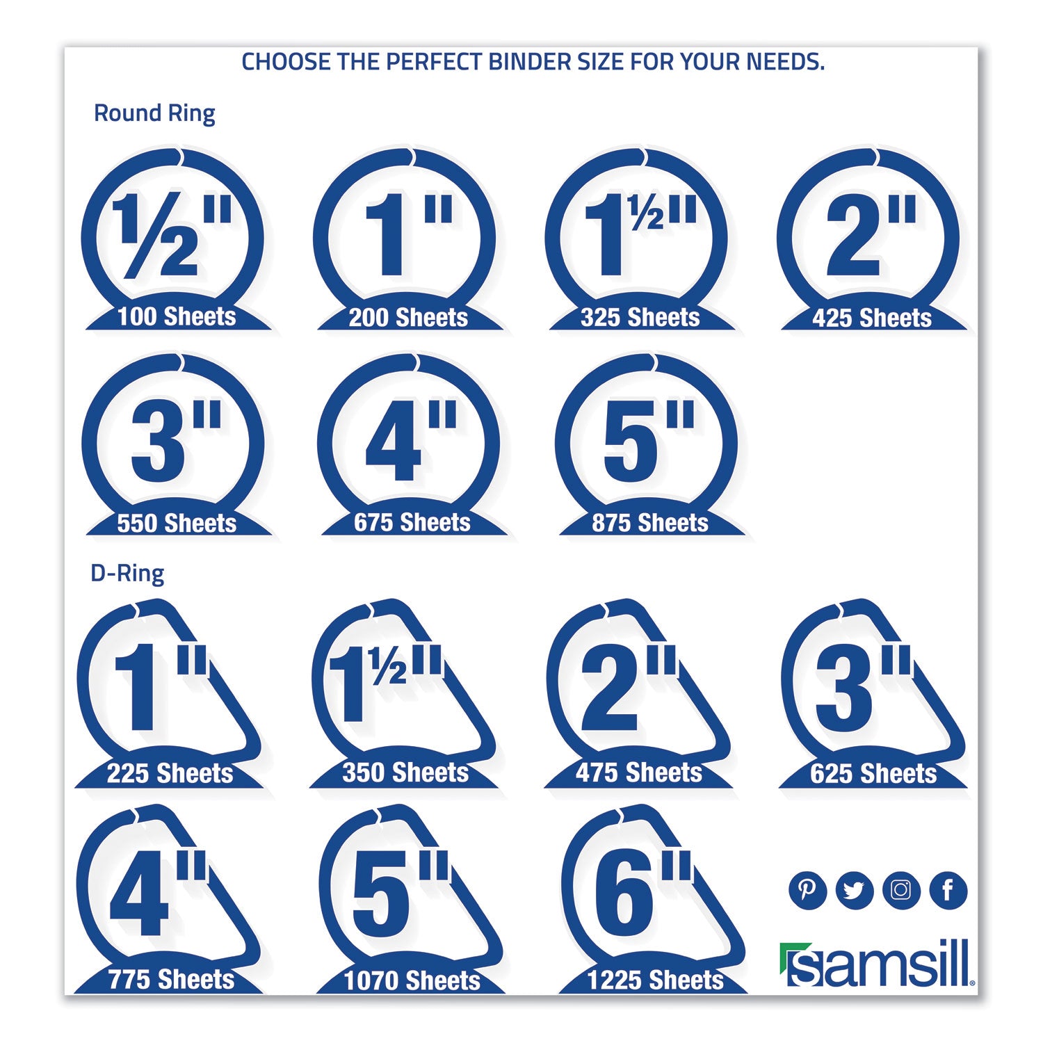 Samsill Earth's Choice Plant-based Durable View Binder, 2" D-Ring, Letter Size, 475 Sheet Capacity, 2 Pockets, White, Archival-safe, Clear Overlay, Acid-free, PVC-free, Customizable Spine/Cover, 1 Each