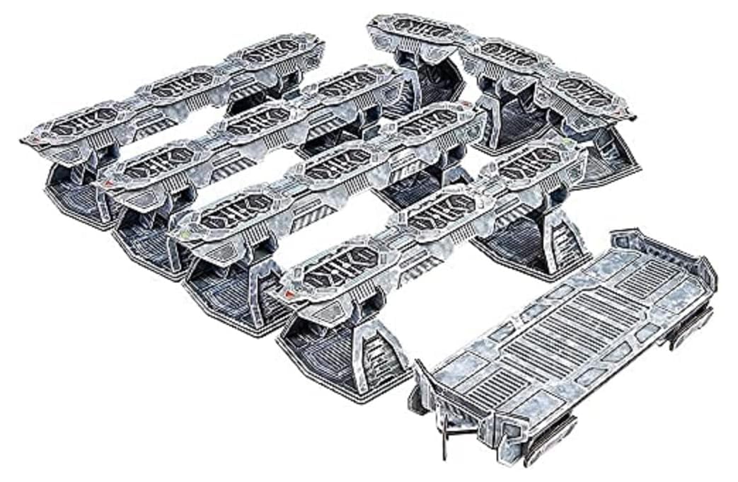 TinkerTurf Sci-Fi Terrain - Maglev Car & Rails (Neutral)
