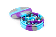 Metallic Dice Games FanRoll Silicone Round Dice Case: Purple/Gray/Light Blue, Role Playing Game Dice Accessories for Dungeons and Dragons