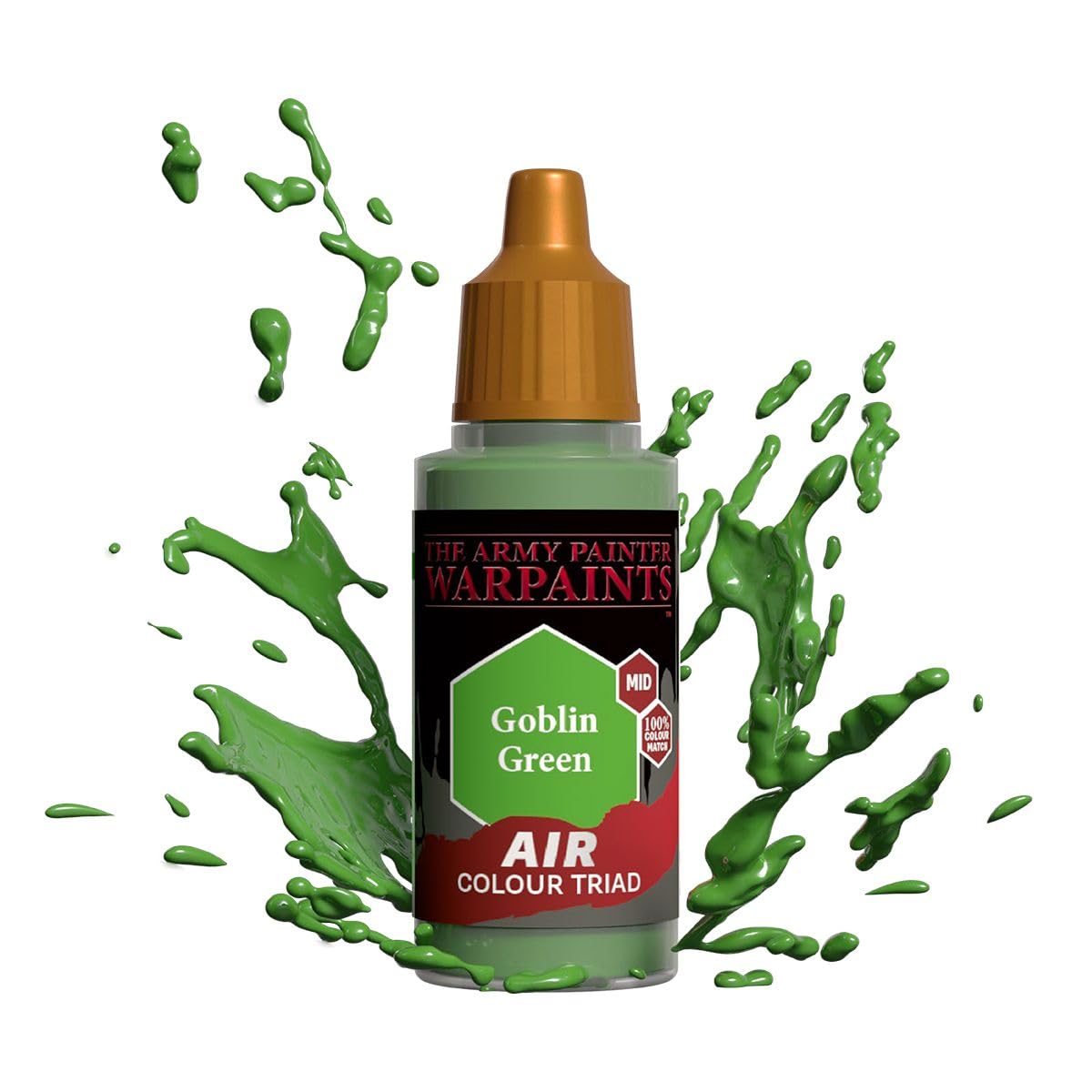 Warpaints: Acrylics: Air Goblin Green – 1x 18ml Acrylic Paint by The Army Painter Hobby Paint – Dungeons and Dragons Miniatures, Warhammer 40K Miniatures, Models – TTRPG D&D DND