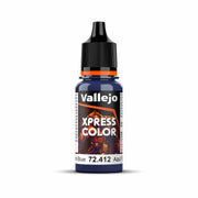 Vallejo - Xpress Color | Storm Blue 18 ml. (0.6 fl.oz.) | Speedy Application and Drying | Vibrant and Saturated Tones | Allows Colors to Flow Easily over the Miniature Surface