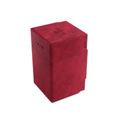GameGenic Deck Box – Watchtower XL Red 100CT – Durable and Sturdy TCG, OCG, CCG Card Storage – Compatible with Pokemon, Yugioh, Commander, and MTG Magic: The Gathering Cards