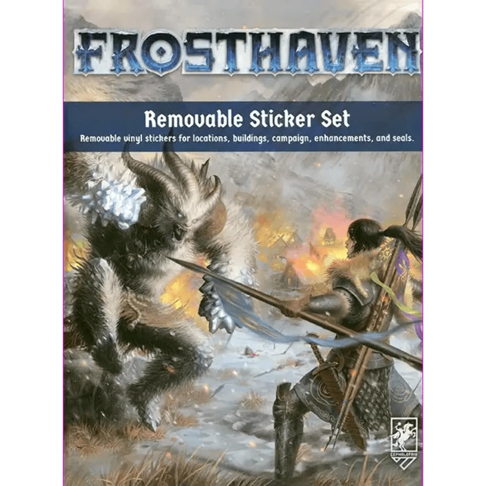 Cephalofair Games: Frosthaven: Removable Stickers - Vinyl Sticker Set to Use with Frosthaven, Board Game Accessory, Non-Transferring Adhesive