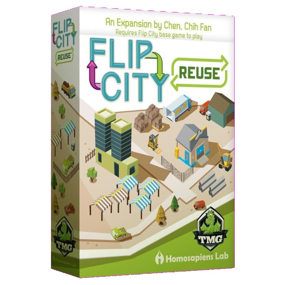Tasty Minstrel Flip City Reuse Card Game Expansion