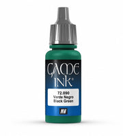 Vallejo - Game Color Ink | Black Green 18 ml. (0.60 fl.oz.) | Generate Shading and Wash Effects | Satin Finish