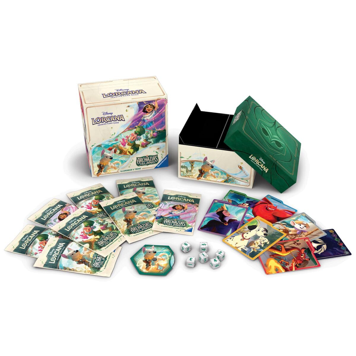 Ravensburger Disney Lorcana TCG: Archazia's Island Illumineer's Trove | Secure Card Storage | Includes Booster Packs & Comprehensive Guide | Original Disney Artwork | Ages 8+