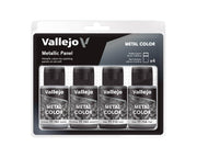 Vallejo - Metallic Panel Set | Metal Color | Faithfully Reproduce Different Metallic Finishes | Contains 4 Bottles x 32 ml (1.08 fl.oz.)