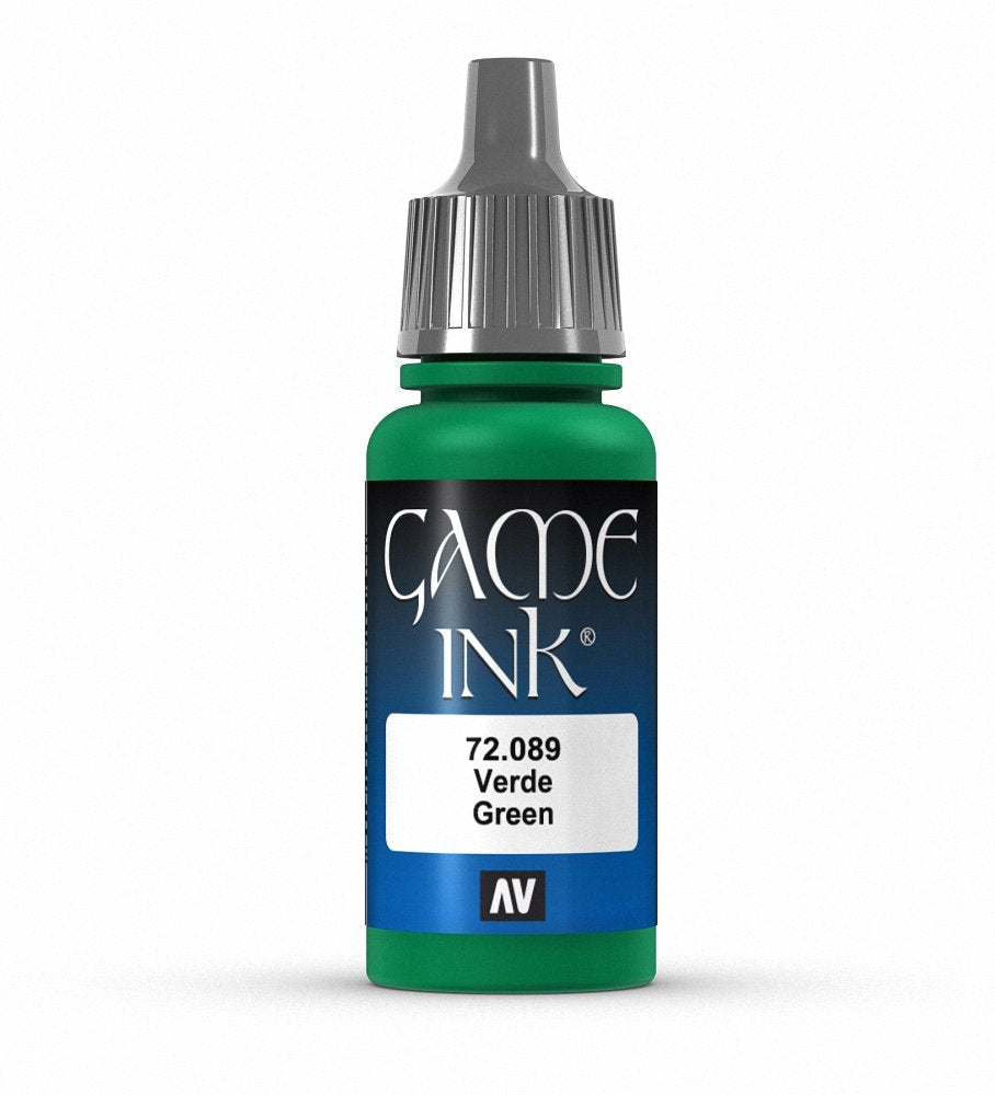Vallejo - Game Color Ink | Green 18 ml. (0.60 fl.oz.) | Generate Shading and Wash Effects | Satin Finish