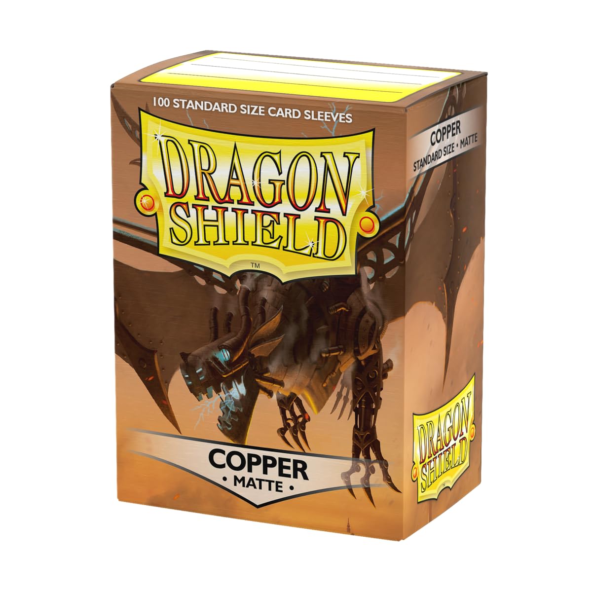 Dragon Shield | Standard Size Card Matte Sleeves | 100 CT - Smooth & Tough Premium TCG Sleeves | Compatible with Pokemon, Flesh & Blood, One Piece & Magic The Gathering | Copper