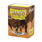 Dragon Shield | Standard Size Card Matte Sleeves | 100 CT - Smooth & Tough Premium TCG Sleeves | Compatible with Pokemon, Flesh & Blood, One Piece & Magic The Gathering | Copper