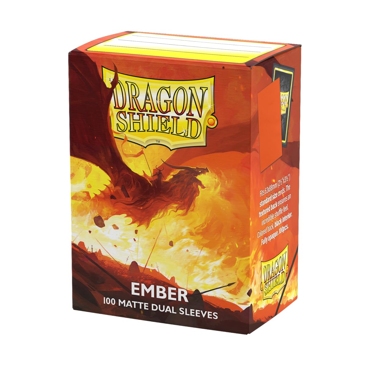 Dragon Shield | Matte Dual Standard Size Card Sleeves | 100 CT - Smooth & Tough Premium TCG Sleeves - Compatible with Pokemon, Flesh & Blood, One Piece & Magic The Gathering | Ember