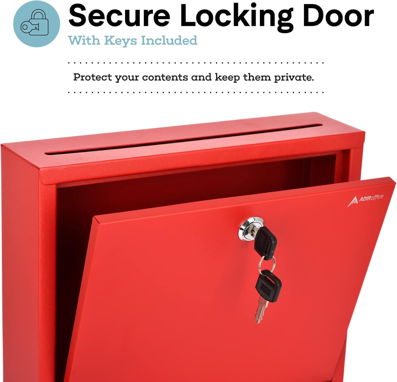 Large Size Red Steel Multi-Purpose Drop Box with Suggestion Cards
