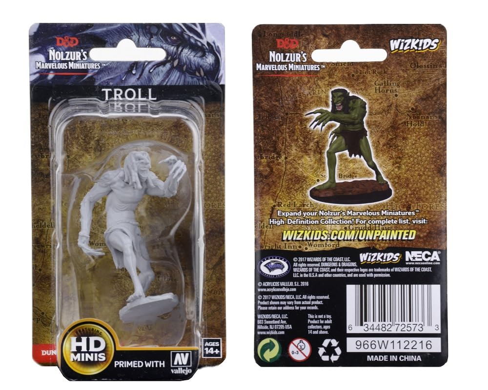 D&D: Nolzur's Marvelous Minis: Troll W12.5 (Unpainted)