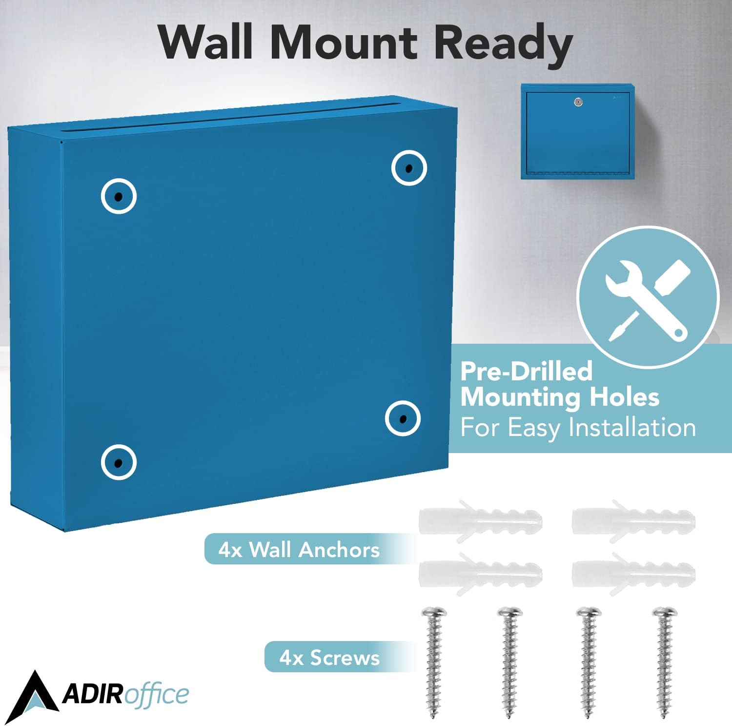 Wall Mountable Large Steel  Drop Box (2 pack)