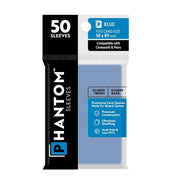 Phantom Sleeves: Blue Size 58 x 89mm: Glossy Front/Back - 50 Pack - Transparent Protective Card Sleeves for Board Games, Trading Cards & Card Games