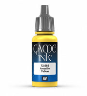 Vallejo - Game Color Ink | Yellow 18 ml. (0.60 fl.oz.) | Generate Shading and Wash Effects | Satin Finish