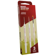 The Army Painter, Most Wanted Brush Set, Miniatures Paint Brush Set of 3 Wargamer Brushes: Small drybrush, Layering & Insane Detail - Quality Detail Brush Set Handmade in Europe