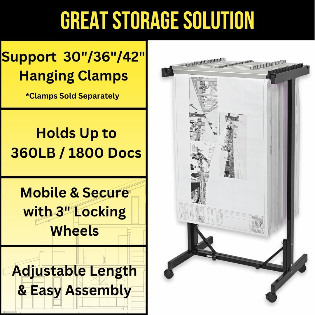 Expandable Mobile Plan Center for Blueprints, Black