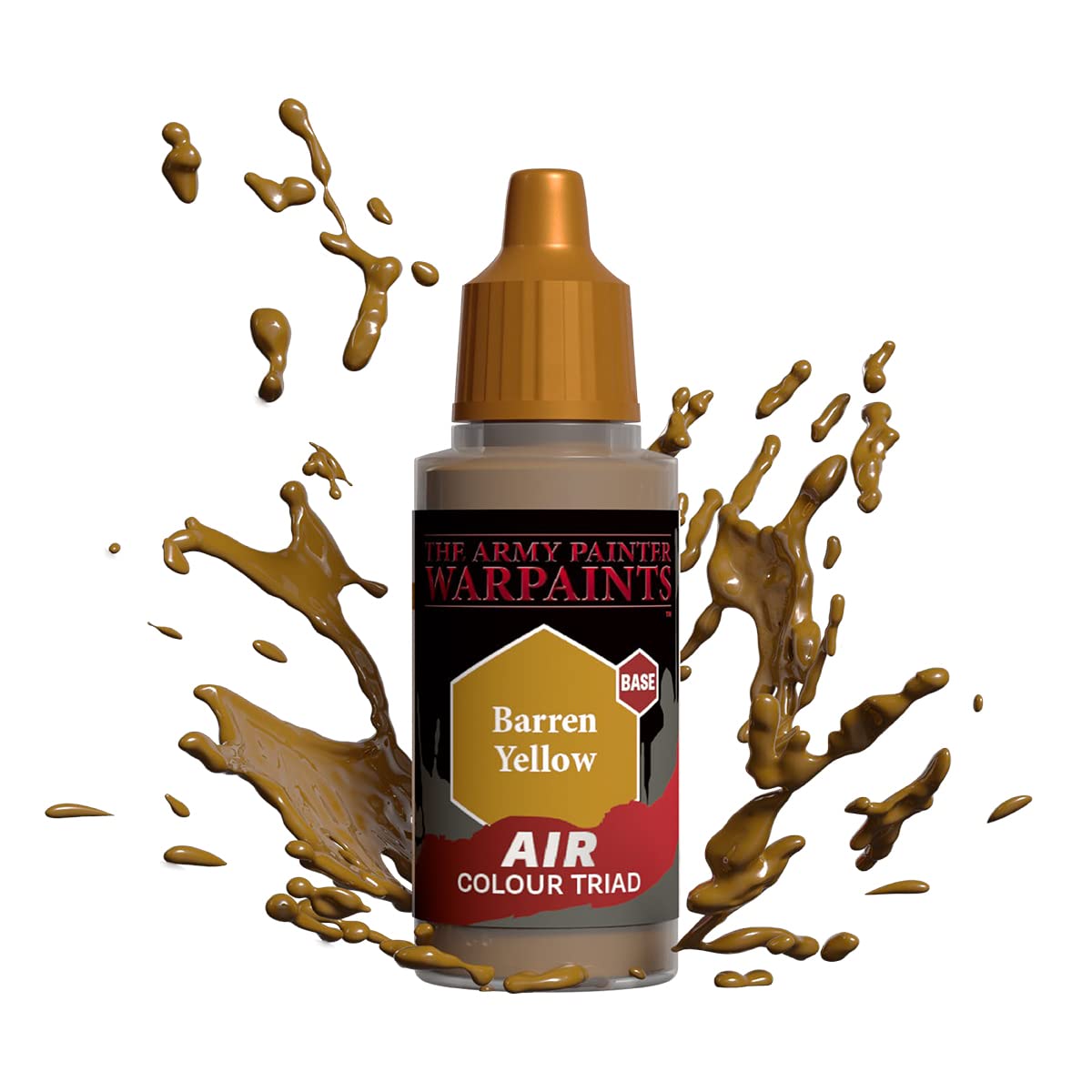 The Army Painter Warpaints Air Barren Yellow - Water Based Airbrush paint – Acrylic Paint and Primer for Tabletop Roleplaying, Boardgames, and Wargames Miniature Model Painting