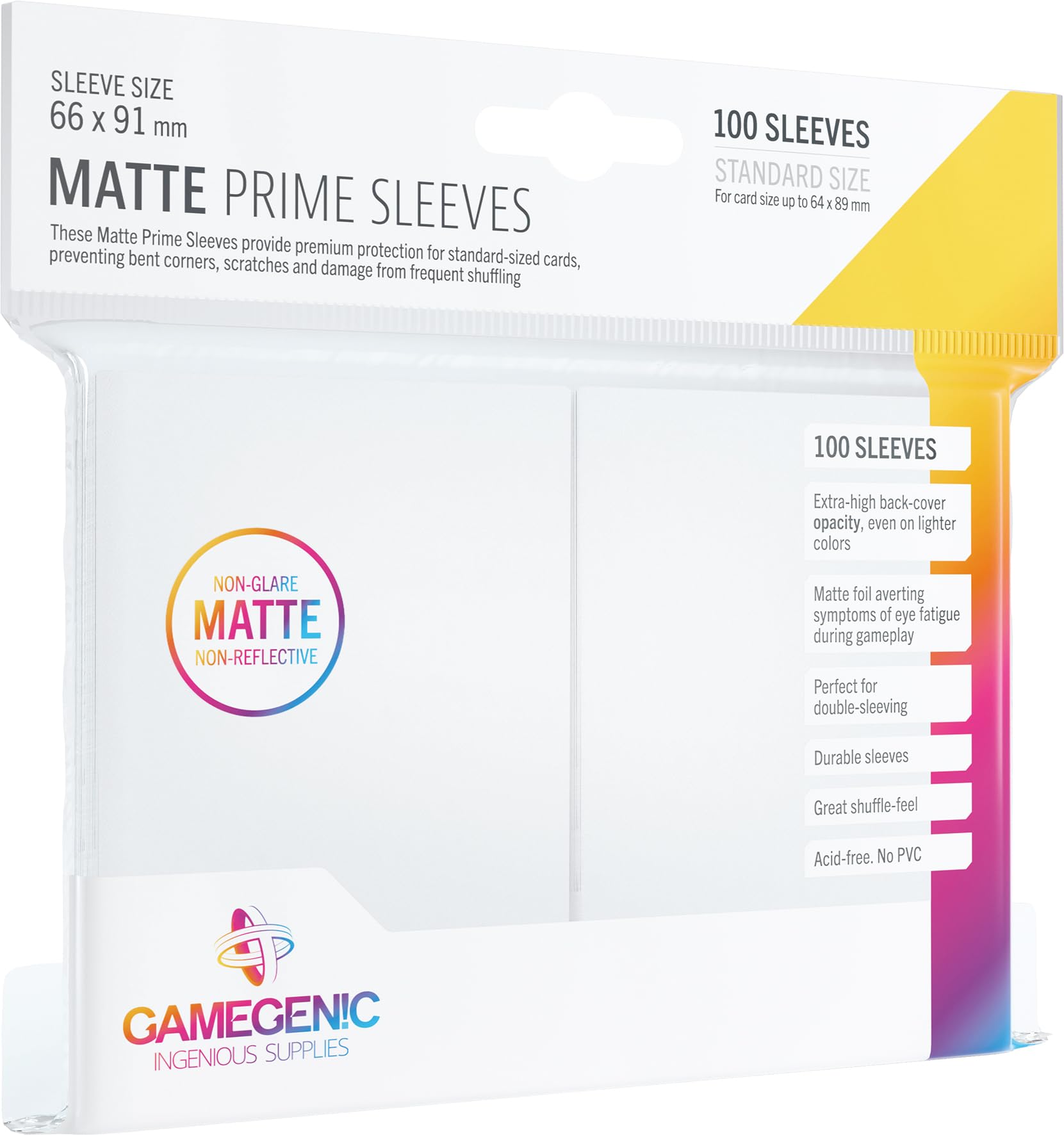 Deck Protector: Matte Prime: White (100)