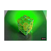 Plasma Green and Teal Gemini Luminary Dice with Orange Pips D6 12mm (1/2in) Pack of 36 Chessex