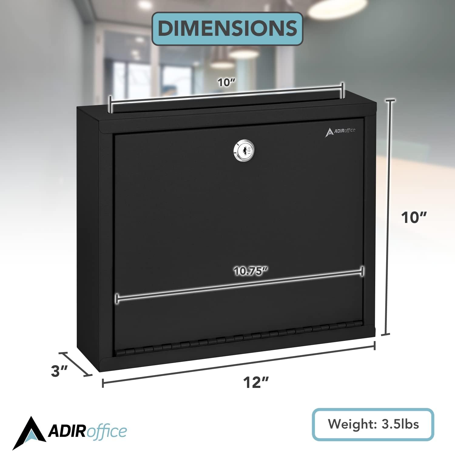 Wall Mountable Large Steel  Drop Box
